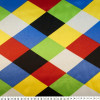 Tecido Cetim Estampado Losango Colorido 47 Larg. 1,47mt 100% Poliester 78gr/m2 - 1