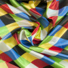 Tecido Cetim Estampado Losango Colorido 47 Larg. 1,47mt 100% Poliester 78gr/m2 - 2
