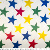 Tecido Cetim Estampado Estrelinhas Coloridas Larg. 1,47mt 100% Poliester 78gr/m2 - 2