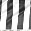 Tecido Cetim Estampado Listrado Branco e Preto Fantasia Preso Larg. 1,47mt 100% Poliester 78gr/m2 - 1