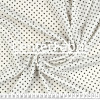 Tecido Crepe Bubble Milayde Estampado Bola PQ Preto Fdo Crú/Off Larg 145cm 97%Poliester.3%Elastano. Conserv1-H/2-2/3-3/5-3/6-1  - 1
