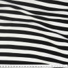 Tecido Bengaline Estampa Listrado Branco e Preto Larg 145cm 75%Viscose 20%Poliamida 5%Elastano - no urdume - 1