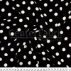 Tecido Gabardine Prada estampa Bolas Brancas Fdo Preto Larg 1,47mt 90%Poliester 10%Elastano Conserv1-N/2-2/3-3/5-3f/6-1 - 1