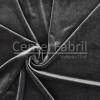 Tecido Veludo de Malha Cinza Chumbo Larg 150cm 90%Poliester 10%Elastano 240gr/m2 * Preço por Metro - 1