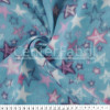 Tecido Soft Fleece Estampado Estrelas Fdo Azul Pavão  Lg 1,60mt 100%Poliester - Preço por metro.promo de $27,90 por - 1