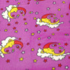 Tecido Soft Fleece Estampado Lua na Nuvem Fundo Rosa Larg 1,60mt 100%Poliester - Preço por metro - 1