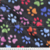 Tecido Soft Fleece Estampado Patinhas Dog Fdo Preto Larg 1,60mt 100%Poliester - Preço por metro.promo de $27,90 por - 1