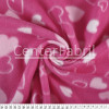 Tecido Soft Fleece Estampado Coração Fdo Pink Larg 1,60mt 100%Poliester - Preço por metro.promo de $27,90 por - 1