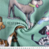 Tecido Soft Fleece Estampado Dogs Fdo Verde Claro Larg 1,60mt 100%Poliester - Preço por metro.promo de $27,90 por - 1