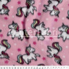Tecido Soft Fleece Estampado Unicórnio Fdo Rosa Lg 1,60mt 100%Poliester -Preço por metro.promo de $27,90 por - 1