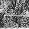 Tecido Malha Liganete Estampada Pele Leopardo Cinza Larg.160cm - 96%Poliéster/4%Elastano -Venda por Metro - 1