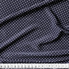 Tecido Malha Liganete Estampa Marinho/Bolinha Branca Larg.150cm - 96%Poliéster/4%Elastano - Venda por Metro - 1