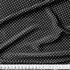 Tecido Malha Liganete Estampa Preta/Bolinha Branca Larg.150cm - 96%Poliéster/4%Elastano - Venda por Metro - 1