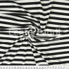 Tecido Malha Viscolycra Listrado Maiorca Off White/Preto Larg 170cm 96%Viscose.4%Elastano  - Preço por metro - 1