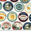 Tecido Acquablock impermeável estampado Vintage Larg 1,40mt 72%Algodao/28%Poliester.Conserv1-P/2-2/3-3/5-2/6-8 - 1