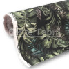 Tecido Acquablock impermeável estampado Maranta Preto Larg 1,40mt 72%Algodao/28%Poliester.Conserv1-P/2-2/3-3/5-2/6-8 - 1
