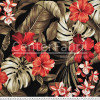 Tecido Acquablock impermeável estampado Maui Preto Larg 1,40mt 72%Algodao/28%Poliester.Conserv1-P/2-2/3-3/5-2/6-8 - 1