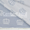 Tecido Jacquard Dupla Face Atlanta Coroa Azul Largura140cm 72%Algodão/28%Poliester . Conserv1-H/2-2/3-3/5-3/6-8 - 1