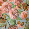 Tecido Lonita Linho Misto Estampa Digital Floral Fundo CinzaLarg 140cm 55%Algodão.22,5%Linho.13,5%Viscose.9%Poliester - 1