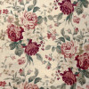 Tecido Lonita Linho Misto Estampa Digital Flores Rosês fundo Bege Linho Larg 140cm 55%Algodão.22,5%Linho.13,5%Viscose.9%Poliester - 1