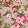 Tecido Lonita Flamê Monaco Estamp Floral Vermelho Larg 140cm 63%Algodão.37%Poliester - 1