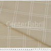 Tecido Lonita Estampa Quadro Branco Fundo Bege Larg. 140cm 100%Algodão 384gr/m2.Conserv1-I/2-2/3-2/5-3/6-8 - 1