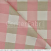 Tecido Lonita Estampada Xadrez Rosa/Bege Larg. 140cm 100%Algodão 384gr/m2.Conserv1-I/2-2/3-2/5-3/6-8 - 1