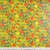 Chitão Estampado Plastificado Verde Flor Laranja e Amarela Estampa Pequena - Tecido superior 100% algodão/Base100% PVC Lg135cm - 1