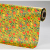Chitão Estampado Plastificado Verde Flor Laranja e Amarela Estampa Pequena - Tecido superior 100% algodão/Base100% PVC Lg135cm - 2