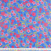 Chitão Estampado Plastificado - Azul e Flor Rosa Estampa Pequena Tecido superior 100% algodão/Base100% PVC Lg135cm - 1