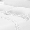 Jgo Cama Casal Percal 300Fios NeoClassico Bordado Branco 190x140x40cm - 1