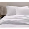 Jgo Cama Casal Percal 300Fios NeoClassico Liso Branco 190x140x40cm - 1