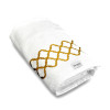 Toalha Banho Gigante Amandine 86x150cm Branco/Dourado 97%Algodão/3%Poliester - 1