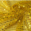 Tecido Paetê Laminado Dourado e fundo Amarelo 100% poliester Larg.100cm- Conserv 1-P/2-2/3-2/5-4/6-8 - 1