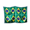 Tecido Cetim Bandeira do Brasil (Quadro 0,97cm x1,50mt ) c/8 Bandeirinhas -100%Poliester - Preço por Quadro - para cortar e costurar - 1