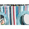 Tecido Acquablock impermeável estampado Bora Bora Azul Larg 1,40mt 72%Algodao/28%Poliester.Conserv1-P/2-2/3-3/5-2/6-8 - 1
