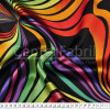 Tecido Cetim Estampado Ondas Coloridas Larg. 1,47mt 100% Poliester 78gr/m2 - 1