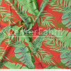 Tecido Viscose Viena Estampa Floral fundo Papaya Largura 140cm 100%Viscose 115 gr/m2 - 1