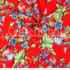 Tecido Viscose Viena Estampa Floral fundo Scarlet Largura 140cm 100%Viscose 115 gr/m2 - 1