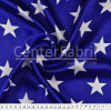 Tecido Cetim estampado Estrela Branca Fdo Azul Royal Mulher Maravilha Larg. 1,47mt 100% Poliester 78gr/m2 - 1