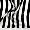Tecido Cetim Listrado Branco e Preto Larg. 1,47mt 100% Poliester 78gr/m2 - 1