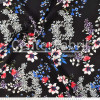 Tecido Viscose Viena Estampa Floral fundo Preto Largura 140cm 100%Viscose 115 gr/m2 - 1