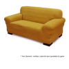 PROMOÇÃO Capa para sofa stretch - 3 Lugares - Mostarda/Ouro - Sofama   - 1