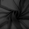 Tecido Chiffon Liso Preto Largura 150cm 100%Poliester cor084 - 1