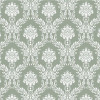 TECIDO ADESIVO Damasco Branco Fundo Cinza 100%ALG 47cm x 1,00cm - 1