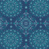 TECIDO ADESIVADO Donna Azulão Acqua Fundo Turquesa 100%ALG 47cm x 1,00cm - 1