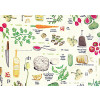 Tecido Acquablock impermeável estampado Salada Larg 1,40mt 72%Algodao/28%Poliester.Conserv1-P/2-2/3-3/5-2/6-8 - 2