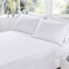Jogo Cama Solteiro Unique Percal 180Fios Liso Branco 90x190x30cm Alt 100%Algodão 3pcs - 1