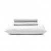 Jogo Cama Solteiro Unique Percal 180Fios Liso Branco 90x190x30cm Alt 100%Algodão 3pcs - 2