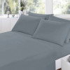 Jogo Cama Solteiro Unique Percal 180Fios Liso Cinza 90x190x30cm Alt 100%Algodão 3pcs - 2